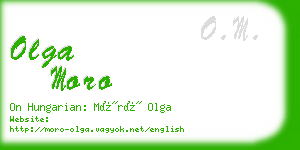 olga moro business card